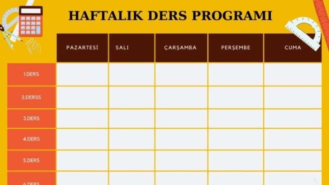 Ders Programımız Belirlendi.