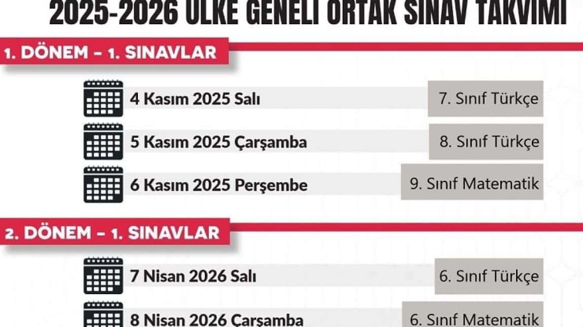 Ülke Geneli Ortak Sınavlarımız